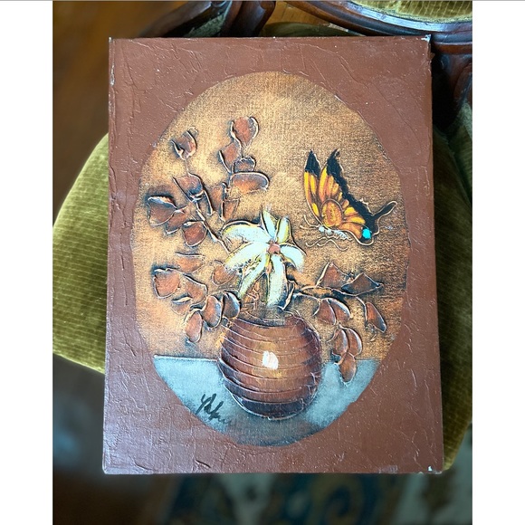 1970’s Acrylic Butterfly Painting on Canvas